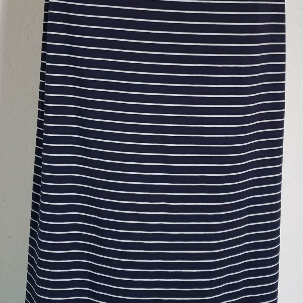 THE LIMITED Navy White Striped Long Strip Skirt S